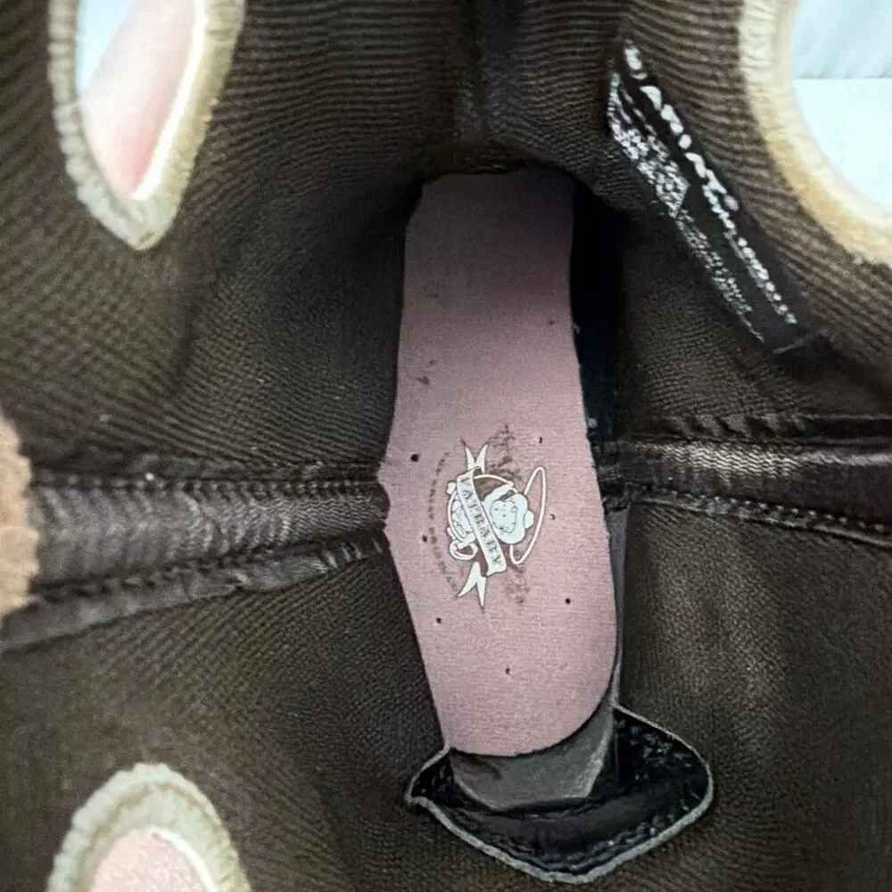 Ariat Fatbaby Boots Womens Size 6 B Gold Pink Heritage Western Cowboy Cowgirl - Picture 5 of 9